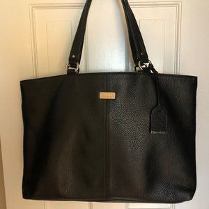 Cole Haan black pebbled laptop bag w/dust bag